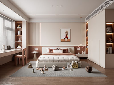 现代卧室 儿童房 公主房