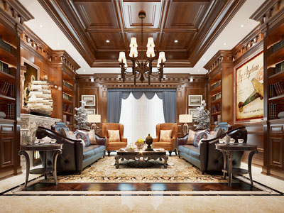 美式中古风客厅