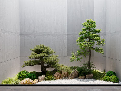 新中式室内景观园艺小品