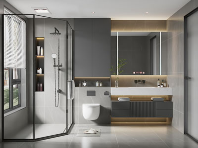 现代卫浴间 洗手间