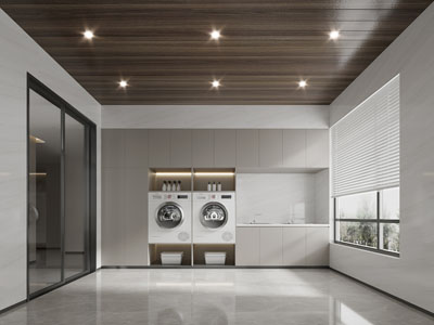 现代洗衣房 洗衣机收纳柜