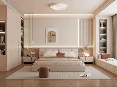 现代奶油风卧室