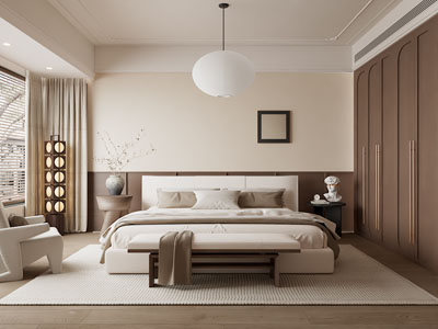 现代中古风卧室