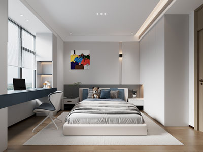 现代卧室 儿童房 男孩房