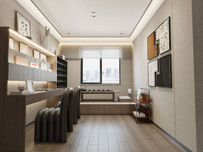 现代榻榻米茶室 书房