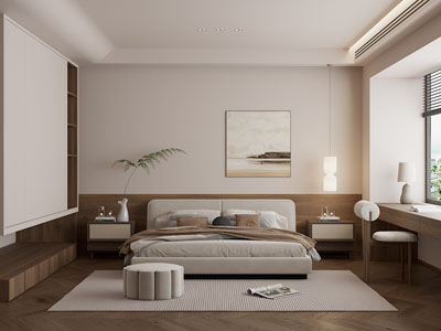 现代中古风卧室