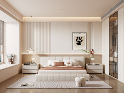 现代奶油风卧室