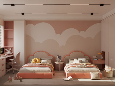 现代卧室 儿童房 公主房
