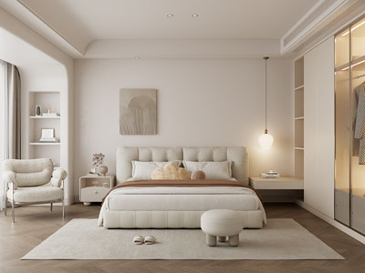 现代奶油风卧室