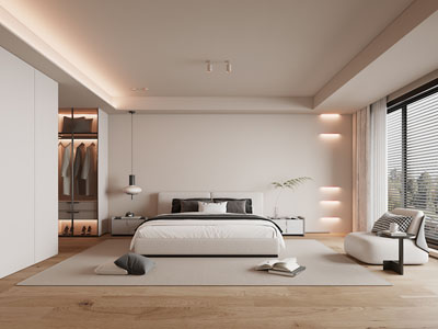 现代奶油风卧室