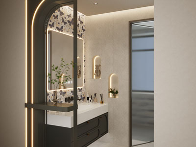 法式卫浴间 洗手间干区