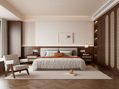 侘寂风中古风卧室