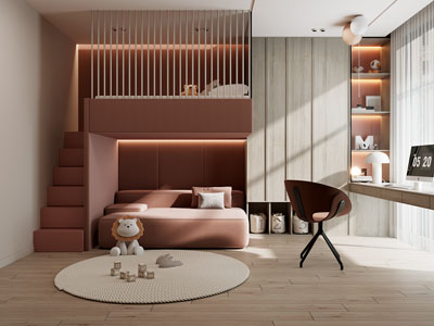 现代卧室 儿童房