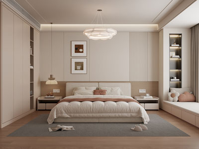 现代奶油风卧室