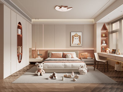 现代卧室 儿童房 公主房