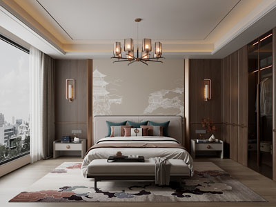 新中式卧室