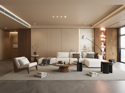 新中式中古风客厅