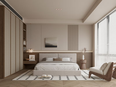 侘寂风中古风卧室