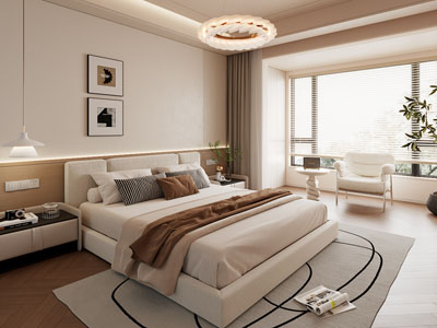 现代奶油风卧室