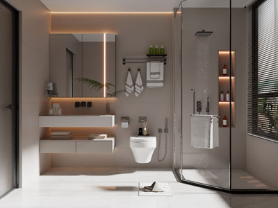 现代卫浴间 洗手间