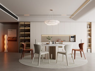 现代奶油风餐厅