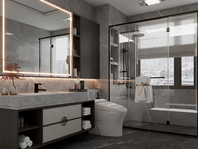 新中式卫浴间 洗手间