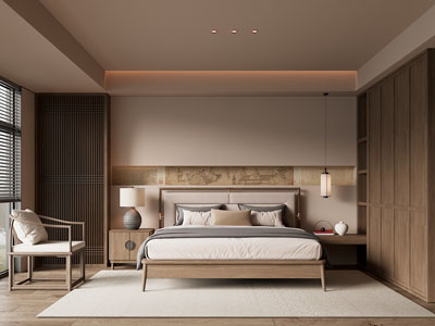 新中式中古卧室