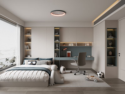 现代榻榻米卧室 儿童房 男孩房