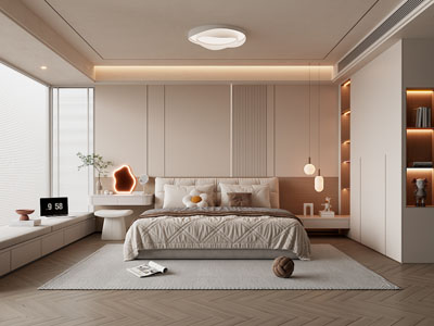 现代奶油风卧室