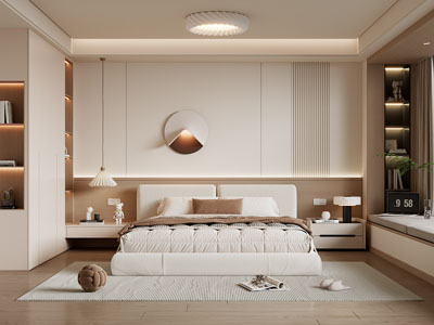 现代奶油风卧室