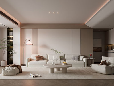 现代奶油风客厅