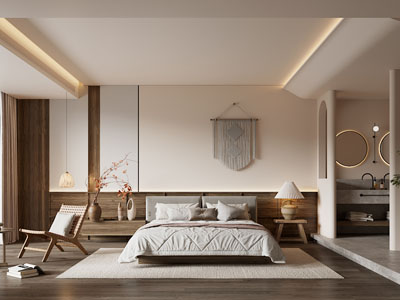 现代中古风卧室