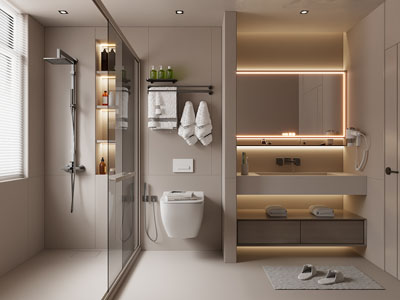 现代卫浴间 洗手间