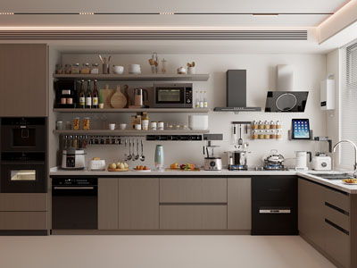 现代厨房 厨具组合 厨房电器3d模型 现代厨房 厨具组合 厨房电器
