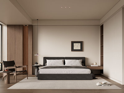 现代中古风卧室