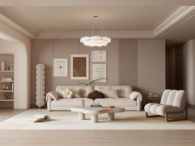 现代奶油风客厅