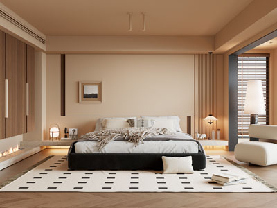 现代中古风卧室