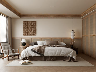侘寂风中古风卧室