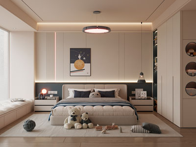 现代卧室 儿童房 男孩房