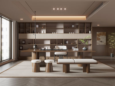 侘寂风中古风茶室