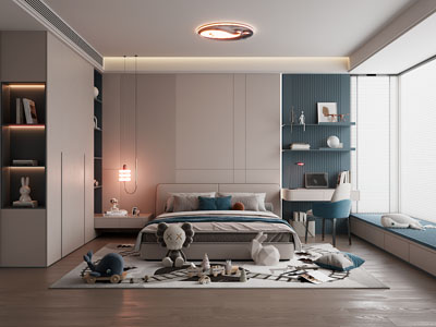 现代卧室 儿童房 男孩房