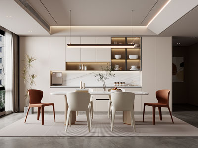 现代奶油风餐厅