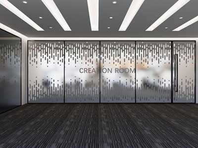 现代办公室玻璃隔断 大门 平开门3d模型 现代办公室玻璃隔断 大门 平开门