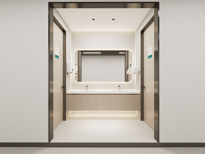 现代公共卫生间 洗手间3d模型 现代公共卫生间 洗手间