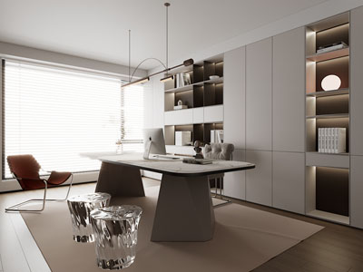 现代董事长 总经理办公室3d模型 现代董事长 总经理办公室