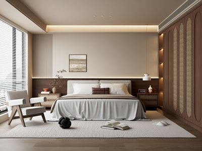 现代中古风卧室