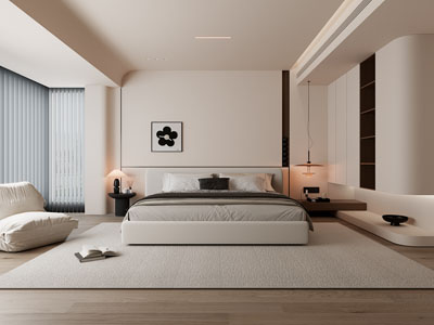 现代奶油风卧室