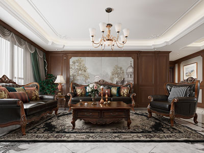 欧式中古风客厅