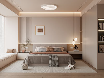 现代奶油风卧室