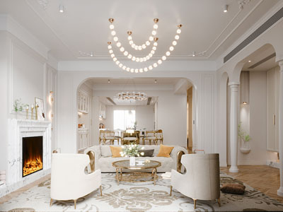 新古典客厅餐厅